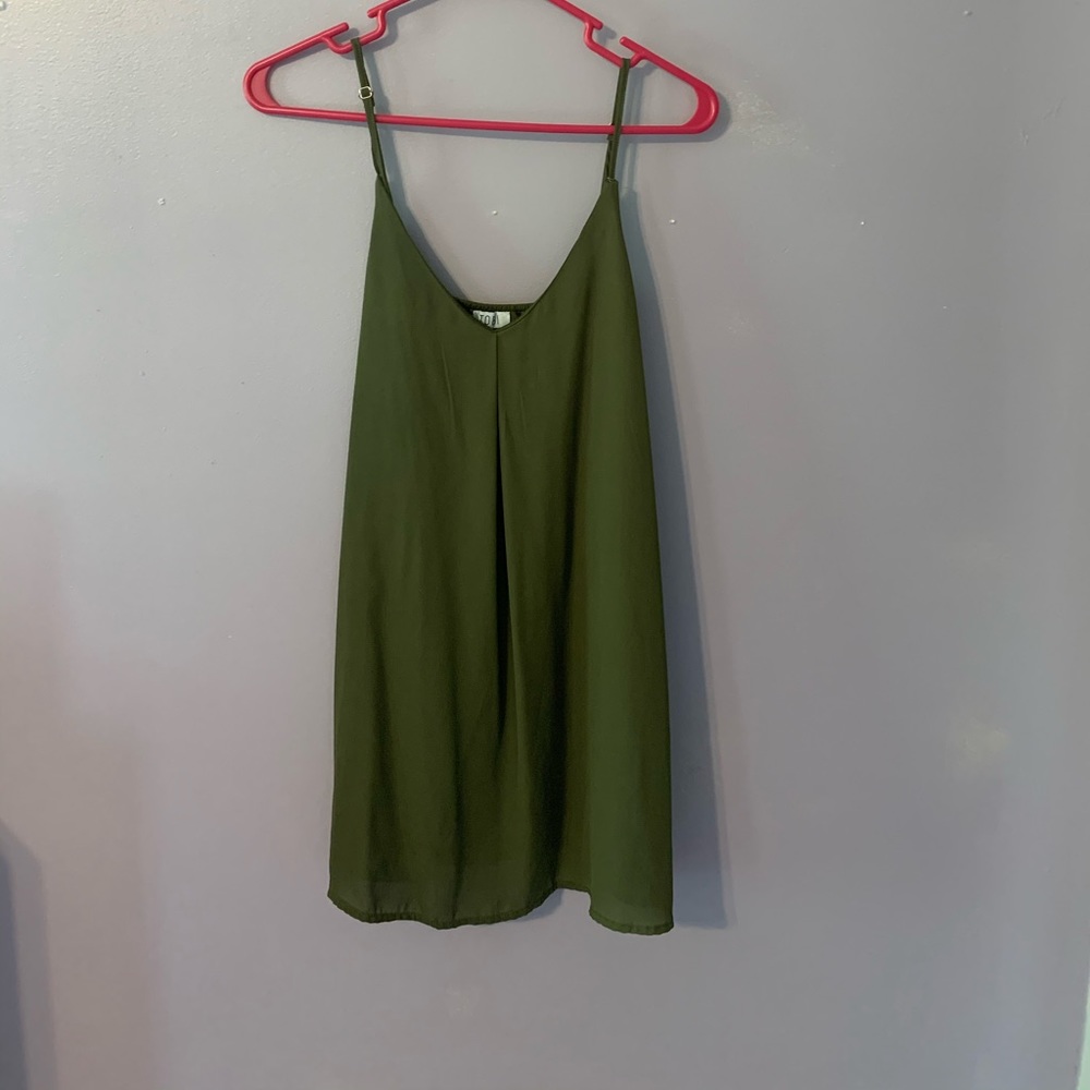 Women’s dark green mink dress